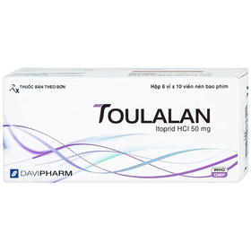 Thuốc Toulalan Davipharm điều trị triệu chứng về dạ dày (6 vỉ x 10 viên)