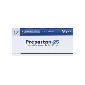 Thuốc  Presartan-25mg hỗ trợ điều trị tăng huyết áp (hộp 2 vỉ x 14 viên)