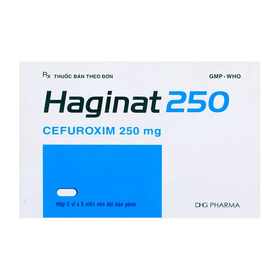 Thuốc Haginat 250 DHG điều trị nhiễm khuẩn (2 vỉ x 5 viên)