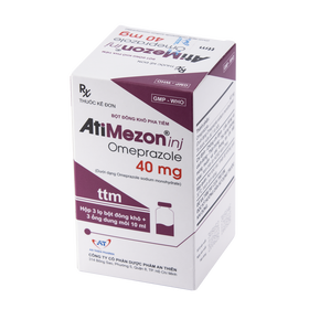 Thuốc Atimezon Inj 40mg hỗ trợ điều trị viêm loét dạ dày, tá tràng hiệu quả (Hộp 3 lọ)