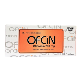 Thuốc Ofcin 200mg DHG điều trị nhiễm khuẩn do vi khuẩn nhạy cảm  (2 vỉ x 10 viên)