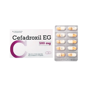Thuốc CEFADROXIL EG 500mg hỗ trợ điều trị nhiễm khuẩn đường tiểu, da, viêm họng ( Hộp 100 Viên)