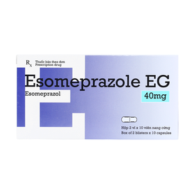Thuốc Esomeprazole EG 40mg hỗ trợ điều trị trào ngược dạ dày, thực quản (hộp 20 viên)