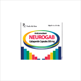 Thuốc Neurogab 300mg điều trị hỗ trợ trong động kinh cục bộ, đau viêm dây thần kinh ngoại biên (10 vỉ x 10 viên)