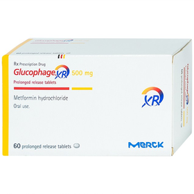 Thuốc Glucophage XR 500mg Merck điều trị tiểu đường type 2 (4 vỉ x 15 viên)