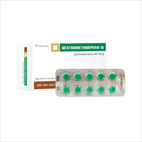 Thuốc Dextromethorphan 15mg TV. Pharm điều trị triệu chứng ho (10 vỉ x 10 viên)