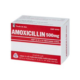 Thuốc Amoxicillin 500mg Mekophar điều trị nhiễm khuẩn (10 vỉ x 10 viên)