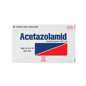 Thuốc Acetazolamid 250mg điều trị glôcôm và động kinh nhẹ (10 vỉ x 10 viên)