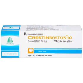Thuốc Crestin 10mg hỗ trợ điều trị tăng cholesterol máu nguyên phát (Hộp 70 viên)