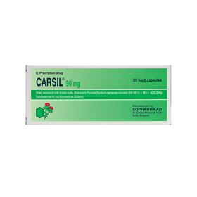 Thuốc Carsil 90mg điều trị viêm gan, xơ gan, gan nhiễm mỡ (5 vỉ x 6 viên)