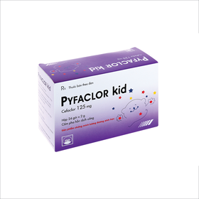 Thuốc cốm Pyfaclor 125mg điều trị các nhiễm khuẩn đường hô hấp, đường tiết niệu (24 gói x 2g)