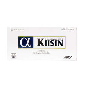 Thuốc tiêm ALPHA-KIISIN 5000UI  điều trị phù nề , chấn thương sau phẩu thuật , bỏng (5 lọ+5 ống dung môi)