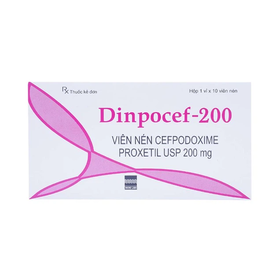 Thuốc Dinpocef-200mg hỗ trợ điều trị nhiễm trùng (Hộp10 viên)