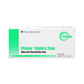 Pitator Tablets 2mg trị rối loạn mỡ máu (2 vỉ x 14 viên)
