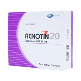 Thuốc Acnotin 20mg điều trị mụn trứng cá nặng (3 vỉ x 10 viên)