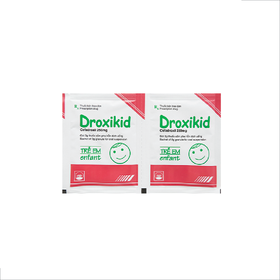 Cốm pha hỗn dịch uống Droxikid 250mg trị nhiễm khuẩn đường tiết niệu (24 gói x 3g)