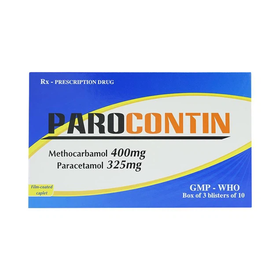 Thuốc Parocontin giảm đau co thắt cơ xương, đau căng cơ, bong gân (3 vỉ x 10 viên)