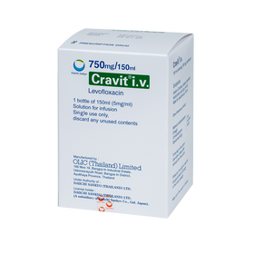 Thuốc CRAVIT 750MG/150ML hỗ trợ điều trị nhiễm khuẩn đường hô hấp (Chai 100ml)