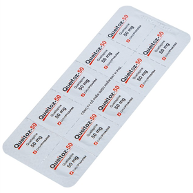 Thuốc Queitoz-50 Davipharm điều trị tâm thần phân liệt, rối loạn lưỡng cực (3 vỉ x 10 viên)