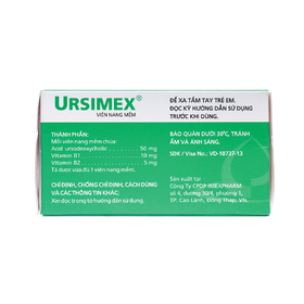 Thuốc Ursimex Imexpharm cải thiện chức năng gan (6 vỉ x 10 viên)