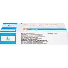 Thuốc Crestin 10mg hỗ trợ điều trị tăng cholesterol máu nguyên phát (Hộp 70 viên)