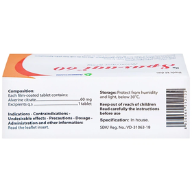 Thuốc Spas-Agi 60mg Điều Trị Chống Đau Do Co Thắt Cơ Trơn (Hộp 6 vĩ x 10 Viên)