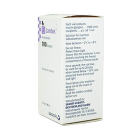 Dung dịch tiêm Lantus 100units/ml hỗ trợ điều trị đái tháo đường ( Lọ 10ml)