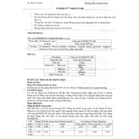 Thuốc Fosmicin 500mg điều trị nhiễm khuẩn (2 vỉ x 10 viên)