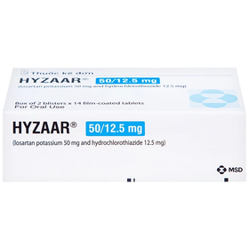 Thuốc Hyzaar 50/12,5mg MSD điều trị tăng huyết áp (3 vỉ x 10 viên)
