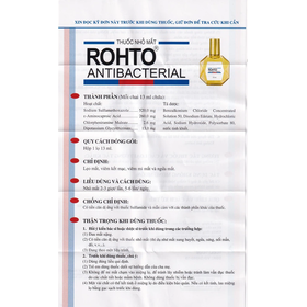 Thuốc nhỏ mắt Rohto Antibacterial điều trị lẹo mắt, viêm kết mạc mắt (chai 13ml)