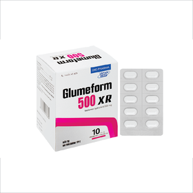 Thuốc GLUMEFORM 500 XR điều trị đái tháo đường týp 2 (10 vỉ x 10 viên)
