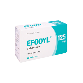 Thuốc Efodyl 125mg Merap điều trị nhiễm khuẩn nhẹ đến vừa (20 gói)