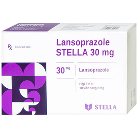 Thuốc Lansoprazole STELLA 30 mg điều trị loét dạ dày, trào ngược dạ dày- thực quản ( Hộp 3 vỉ x 10 viên)