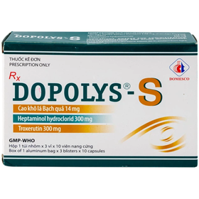 Thuốc Dopolys-S điều trị bệnh trĩ, viêm tĩnh mạch và giãn tĩnh mạch (hộp 3 vỉ x 10 viên)