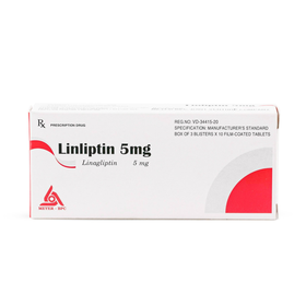 Thuốc Linliptin 5mg Điều Trị Đái Tháo Đường Tuýp 2 (Hộp 3 Vĩ x 10 Viên)