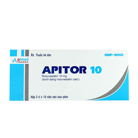 Thuốc Apitor 10mg  giúp hạ mỡ máu (3 vỉ x 10 viên)
