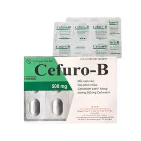 Thuốc Cefuro-B 500 điều trị nhiễm khuẩn (2 vỉ x 5 viên)