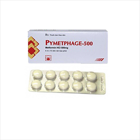 Thuốc Pymetphage 500 Có Tác Dụng Điều Trị Đái Tháo Đường Tuýp 2 (Hộp 5 Vĩ X 10 Viên)