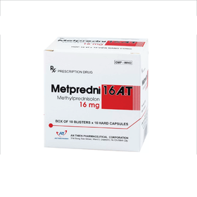 Thuốc Metpredni 16 A.T điều trị viêm khớp dạng thấp, lupus ban đỏ (10 vỉ x 10 viên)