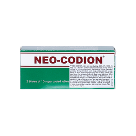 Viên nén Neo-Codion điều trị triệu chứng ho khan (2 vỉ x 10 viên)