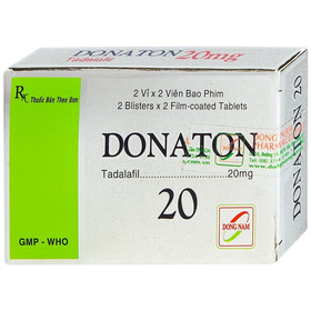 Thuốc Donaton 20 điều trị rối loạn chức năng cương cứng dương (2 vỉ x 2 viên)