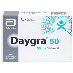 Thuốc Daygra 50 Điều Trị Rối Loạn Cương Dương (Hộp 1 Vĩ X 4 Viên)