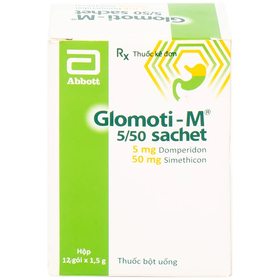 Thuốc bột Glomoti M  5/50 điều trị triệu chứng buồn nôn (12 gói x 1.5g)
