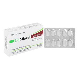 Thuốc CoMiaryl 2mg/500mg điều trị đái tháo đường type 2 (3 vỉ x 10 viên)