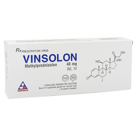 Thuốc Vinsolon 40mg chống viêm, chống dị ứng hiệu quả (Hộp 1 lọ)