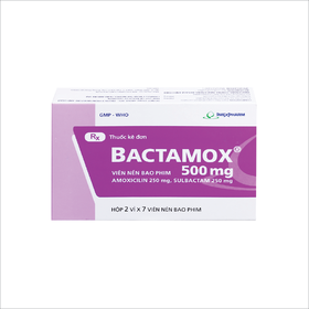 Thuốc Bactamox 500mg Trị Nhiễm Khuẩn (Hộp 2 Vỉ X 7 Viên)