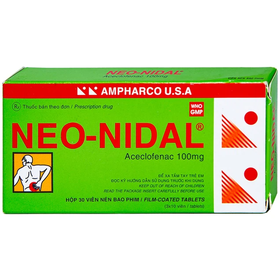 Thuốc Neo Nidal 100mg điều trị đau sau chấn thương, phẫu thuật (3 vỉ x 10 viên)