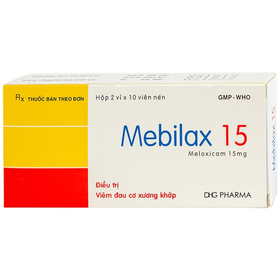 Thuốc Mebilax 15 DHG Pharma điều trị viêm đau cơ xương khớp (2 vỉ x 10 viên)