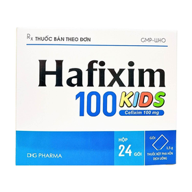 Bột pha hỗn dịch uống Hafixim 100 Kids trị nhiễm khuẩn (24 gói x 1.5g)