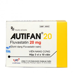 Thuốc Autifan 20 An Thiên điều trị rối loạn lipid huyết (3 vỉ x 10 viên)
